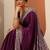 purple solid satin saree with unstitched blouse piece
