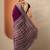 purple solid satin saree with unstitched blouse piece