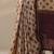 beige ikkat printed saree with unstitched blouse piece