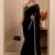 black georgette saree