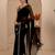 black georgette saree