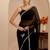 black georgette saree