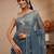 teal peacock blue tissue saree
