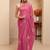 magenta orchid pink tissue saree