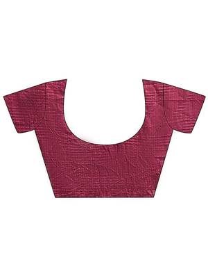 magenta orchid pink tissue saree 2