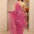 magenta orchid pink tissue saree