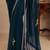 teal georgette saree