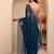 teal georgette saree