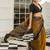 mustard printed saree with unstitched blouse piece