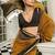 mustard printed saree with unstitched blouse piece