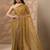 olive embellished saree with unstitched blouse piece