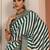 white printed saree with unstitched blouse piece