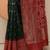green woven design saree with unstitched blouse piece