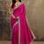 magenta floral zari embellished saree with zari embellished border and a blouse piece