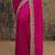 magenta floral zari embellished saree with zari embellished border and a blouse piece