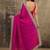 magenta floral zari embellished saree with zari embellished border and a blouse piece