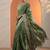 olive bandhani printed chinon saree with unstitched blouse piece
