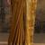 mustard solid saree with unstitched blouse piece