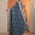 blue bandhani printed chinon saree with unstitched blouse piece