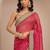 red solid saree with unstitched blouse piece