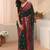 green ethnic motifs georgette saree