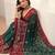 green ethnic motifs georgette saree