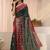 green ethnic motifs georgette saree