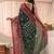 green ethnic motifs georgette saree