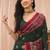 green ethnic motifs georgette saree