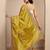 yellow embroidered saree with unstitched blouse piece