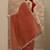 rust solid saree with unstitched blouse piece