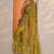 yellow embroidered organza saree with unstitched blouse piece