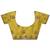 yellow embroidered organza saree with unstitched blouse piece