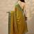 mustard woven design kanjeevaram saree with unstitched blouse piece