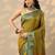 mustard woven design kanjeevaram saree with unstitched blouse piece