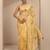 lime green embroidered saree with unstitched blouse piece