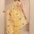 lime green embroidered saree with unstitched blouse piece