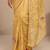 lime green embroidered saree with unstitched blouse piece