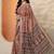 maroon printed saree with unstitched blouse piece
