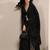 black embroidered saree with unstitched blouse piece
