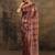 maroon woven design saree with unstitched blouse piece