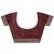 maroon woven design saree with unstitched blouse piece
