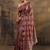 maroon woven design saree with unstitched blouse piece