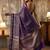 purple banarasi silk blend saree