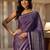 purple banarasi silk blend saree
