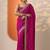 magenta embellished saree with unstitched blouse piece