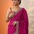 magenta embellished saree with unstitched blouse piece
