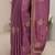 purple floral embroidered satin saree with unstitched blouse piece