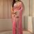 pink ethnic embellished tissue saree