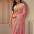 pink ethnic embellished tissue saree